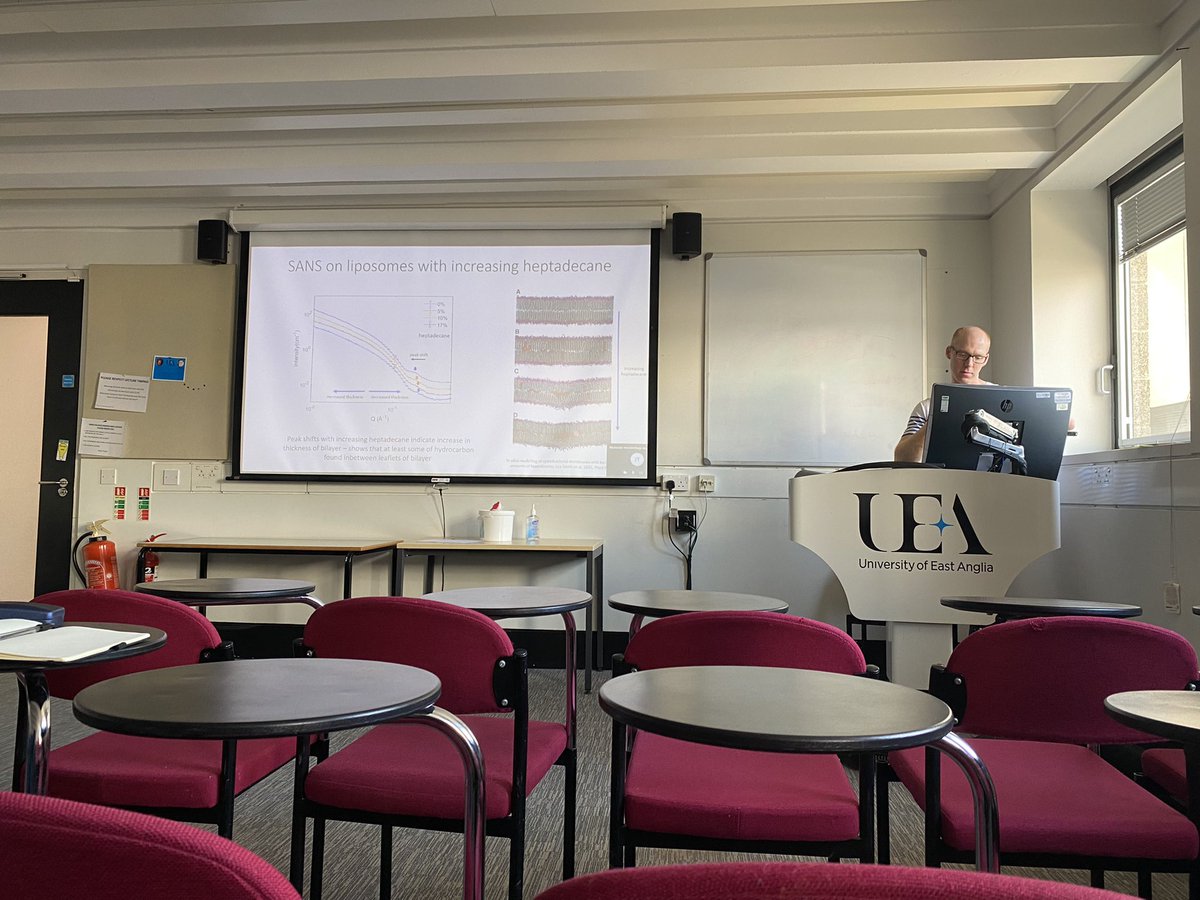 Our postdoc Andrew Curson delivering his MM talk on cyanobacterial membrane lipids.