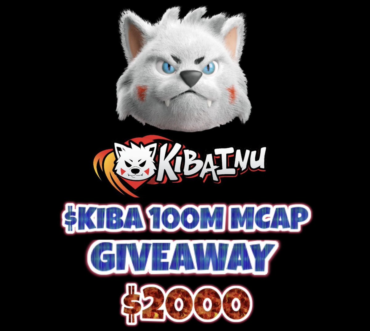 wagmisaurus's tweet image. 🚨 $KIBA GIVEAWAY🚨

WHEN $KIBA HITS $100M MCAP I WILL SEND ONE OF MY FOLLOWERS $2000 WORTH OF $KIBA 🥳

✅ follow @wagmisaurus + @KibaInuWorld
✅ Like + RT

CURRENT MCAP: 60M
PRIZE VALUE @ 5BN MCAP: $100,000

I WILL PICK FROM ONE OF MY FOLLOWERS THE DAY 100M IS HIT🚀