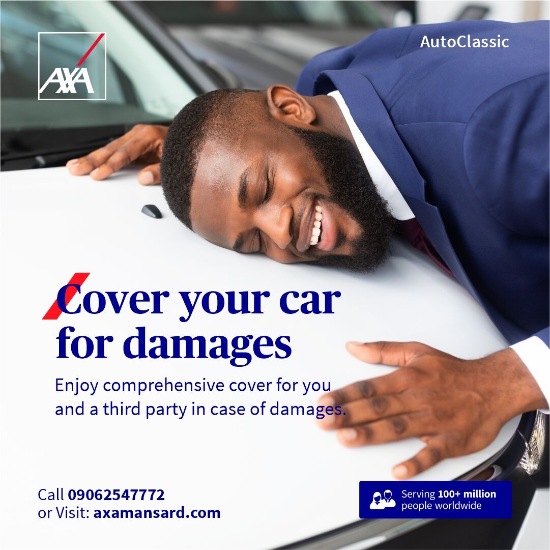 AXAMansard's tweet photo. Enjoy comprehensive cover for you and a third party in case of damage. Also, be covered for theft, fire, medical expenses and more on Autoclassic Insurance.

Get the Autoclassic insurance here ➡️ https://t.co/FDsAnpRoV0

#Autoclassic #motorinsurance #AXAMansard https://t.co/bGJYdyrUQH