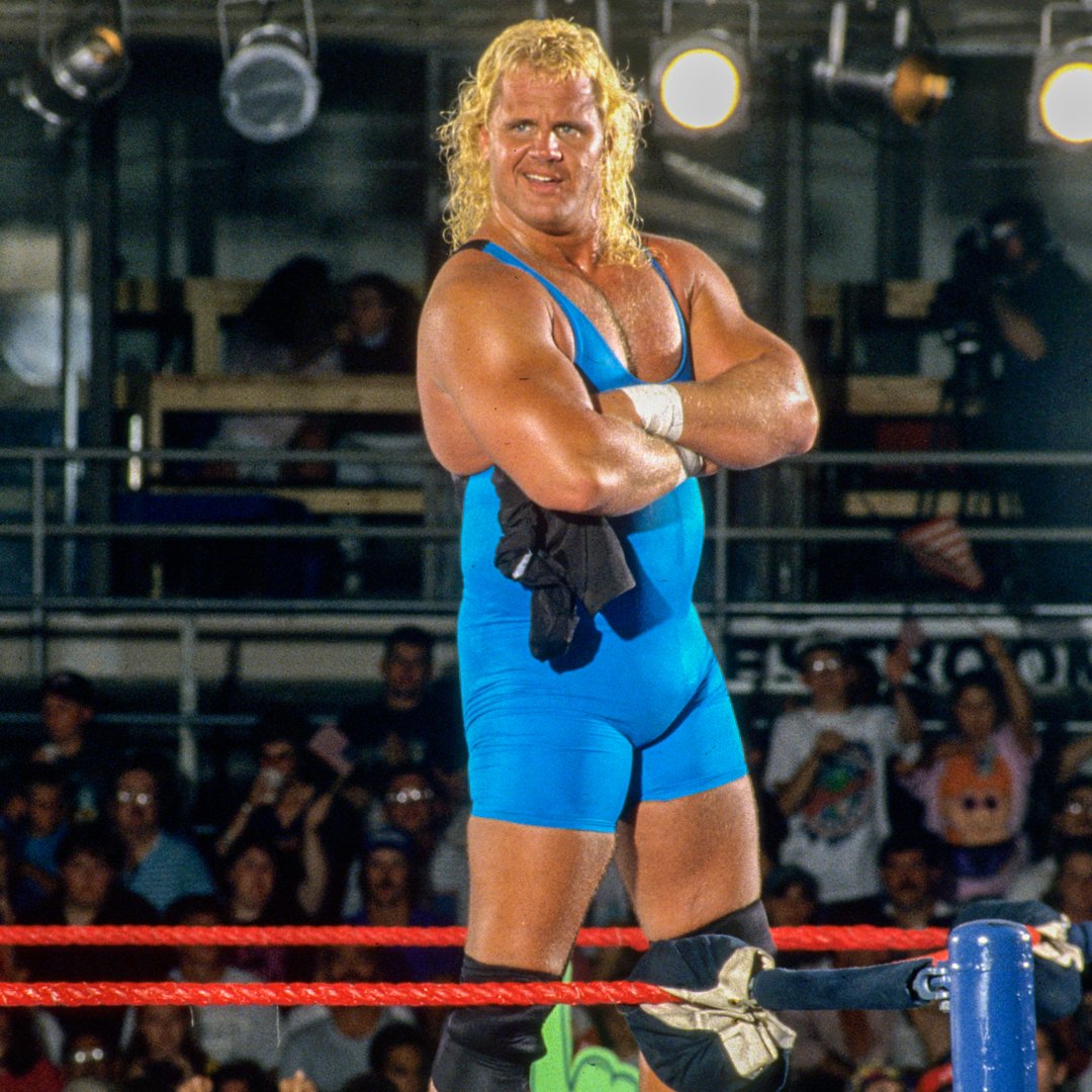 WWE's tweet photo. On his birthday, we remember the iconic "Mr. Perfect" Curt Hennig https://t.co/x9v241plui