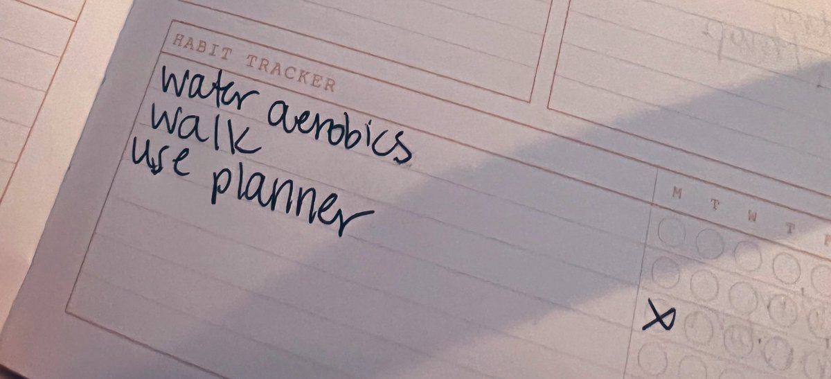 How’s your Monday? 
I’ll start. 

One of my weekly habit trackers in my planner is to use my planner. 

I’m basically killing it over here.