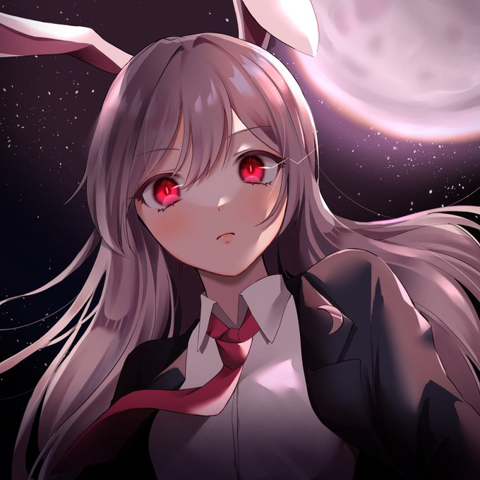 今と絵柄かなり違いますが、前に描いたうどんげを載せておきます  この色の塗り方思い出したい、、、 