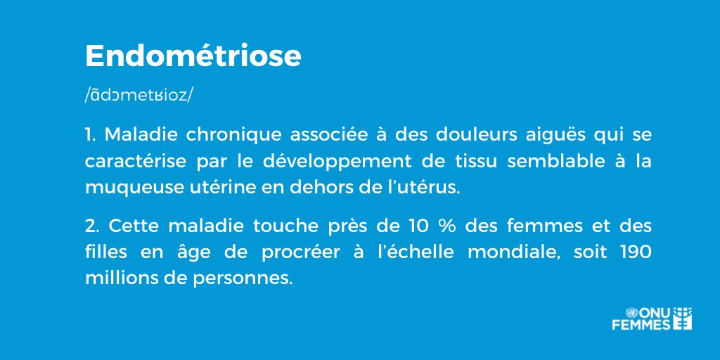 Le mois de mars est le mois de sensibilisation à l’#endométriose, maladie dont on parle trop peu et qui fait souffrir des millions de femmes et de filles. 
Levons le tabou, parlons-en. 
#EndoMarch #EndoMarch2022