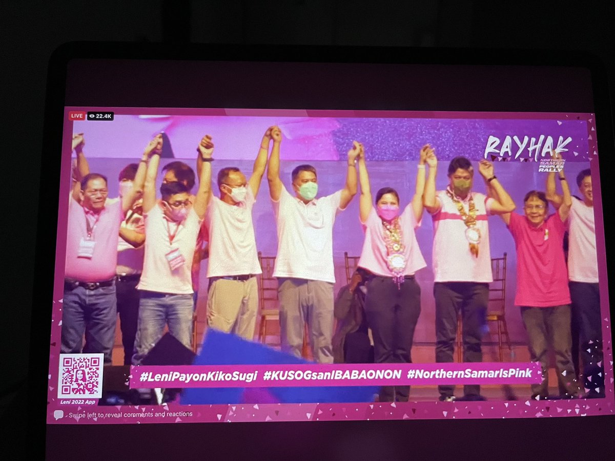 lelscharrr's tweet image. Daog na ini! Halos tanan nga opisyales in one stage. Landslide na in he Leni ha Samar. #NorthernSamarisPink #SamarIsPink #LeniPayonKikoSugi