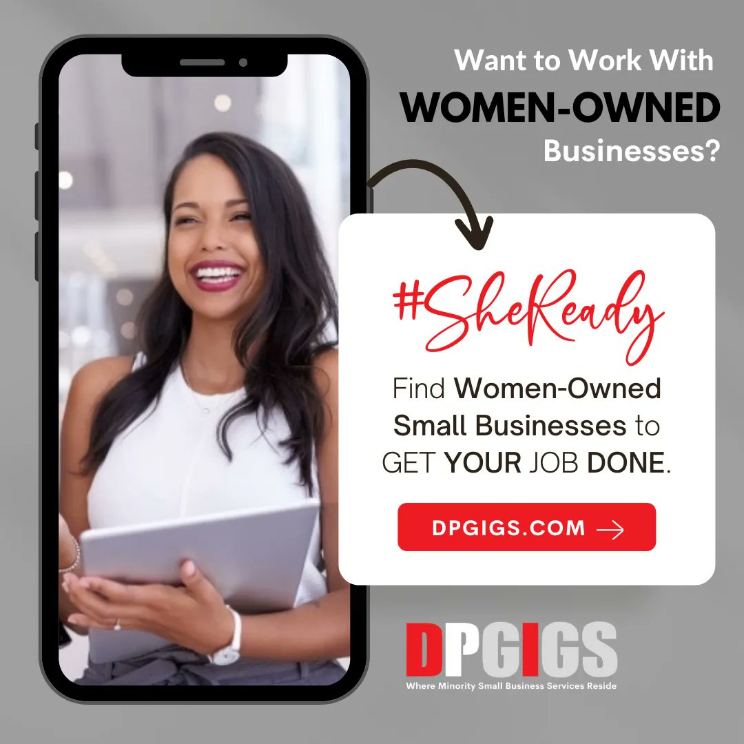 DpGigs's tweet photo. In honor of Women's History Month, DPGIGS wants to remind you to buy and support Women-Owned Small Businesses! Start finding amazing Women-Owned Businesses and Freelancers at https://t.co/BB1OI4LQnl Today! 

#SheReady #WomensHistoryMonth #DPGIGS #WomenOwnedBusinesses https://t.co/7cBsSUgln8