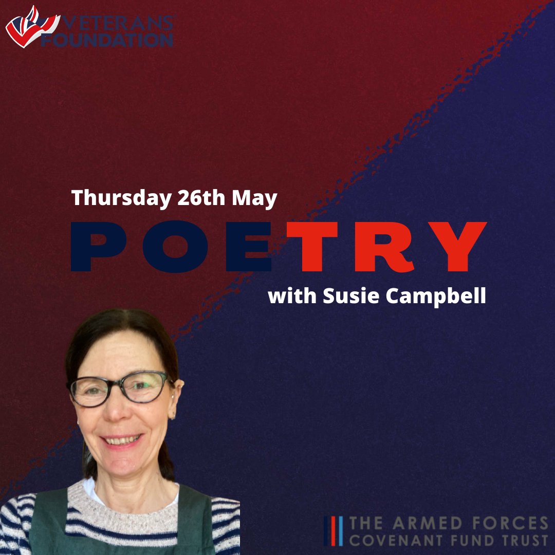 Soldiers’ Arts Academy (@soldiersartsa) on Twitter photo POETRY
<a href="/susiecampbell/">Susie Campbell</a> will be taking a poetry workshop on the 26th May
To join in and to find out more, head to our website
soldiersartsacademy.org
<a href="/VeteransFdn/">Veterans’ Foundation</a> <a href="/CovenantTrust/">Armed Forces Covenant Fund Trust</a> POETRY
<a href="/susiecampbell/">Susie Campbell</a> will be taking a poetry workshop on the 26th May
To join in and to find out more, head to our website
soldiersartsacademy.org
<a href="/VeteransFdn/">Veterans’ Foundation</a> <a href="/CovenantTrust/">Armed Forces Covenant Fund Trust</a>