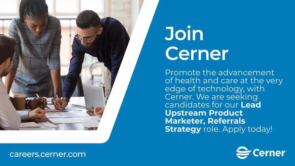Cerner marketers use data and analysis to build marketing plans that influence the way people think about health and care. Visit our careers site to apply for this role today! #CernerCareers careers.cerner.com/job/86893BR