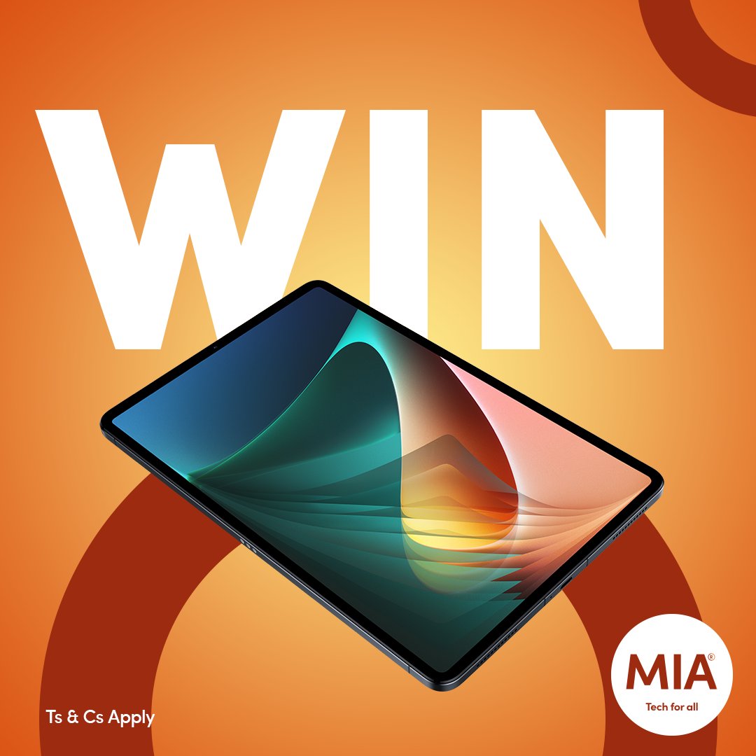 MIAfrica_SA's tweet photo. LAST CHANCE TO #PlayWithMi and WIN!
#TellMi ALL about the camera specs on the NEW Xiaomi Pad 5 in the comments below π and stand a chance to WIN one! https://t.co/RyGnx9qUWF