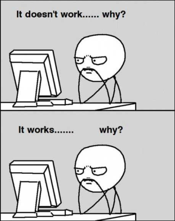Agency413_'s tweet photo. Game Development is never easy, but we'll persevere nonetheless. #GameDevelopment #Bugs #IndieGameDev https://t.co/PhSG0NpLqr