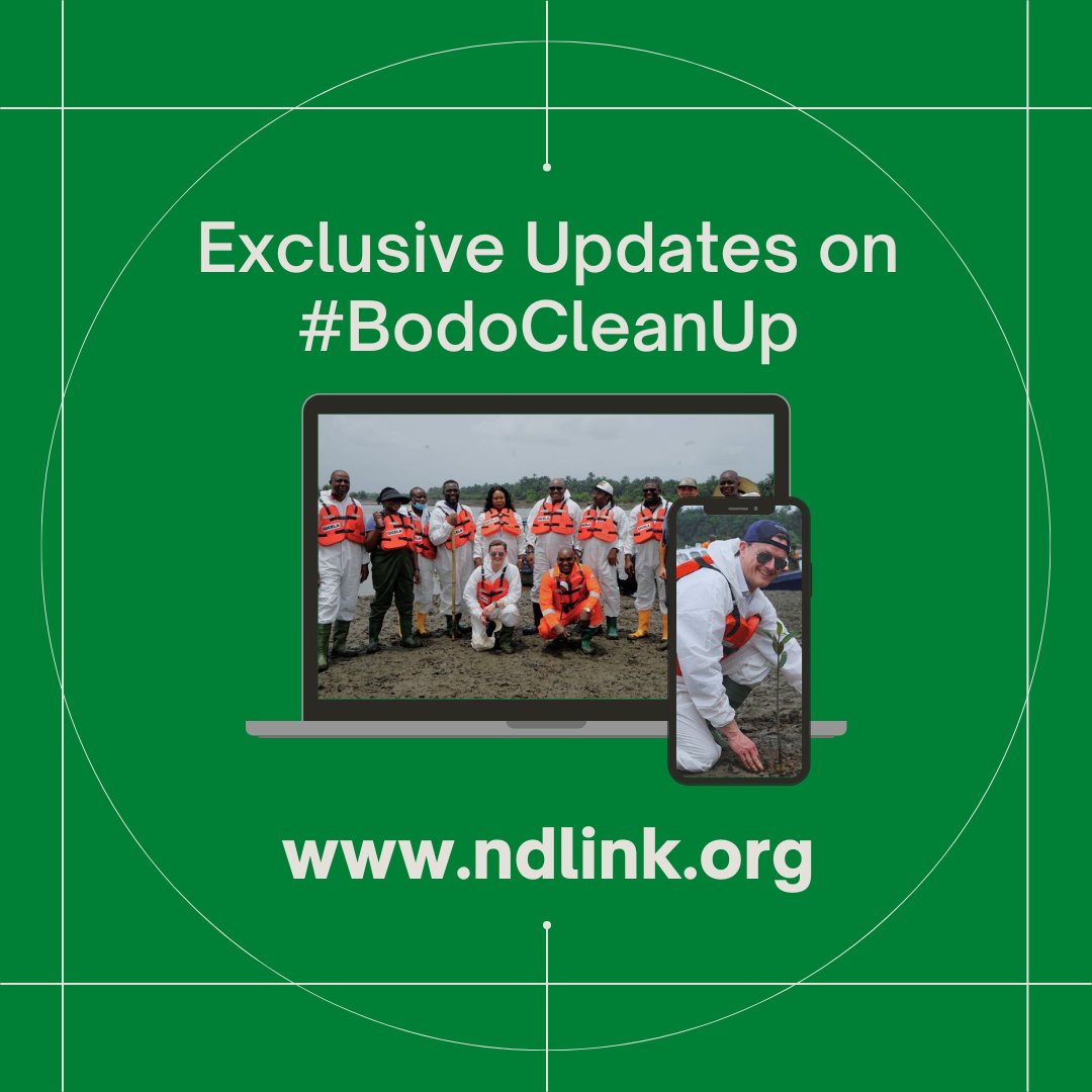 _NDLink's tweet photo. Our partnership with @BMI_BodoCleanup ensures that you get exclusive updates on #BodoCleanup directly on your mobile or web device
Visit https://t.co/R5cXYOWFHt for more
#NDLink #NigerDelta #BMI #OgoniCleanup https://t.co/D9pUmYU3mw
