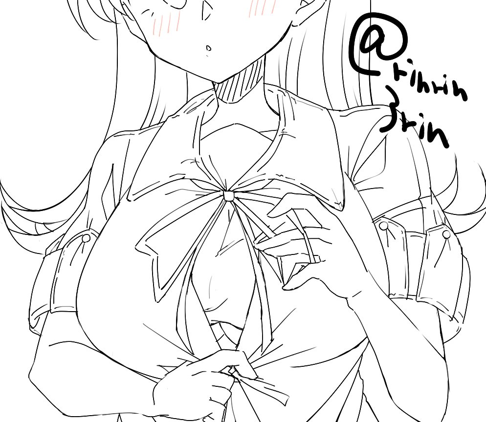 大井のお姉さんの制服めちゃくちゃえっちって今更気付いて描いてるらくがきの途中経過 