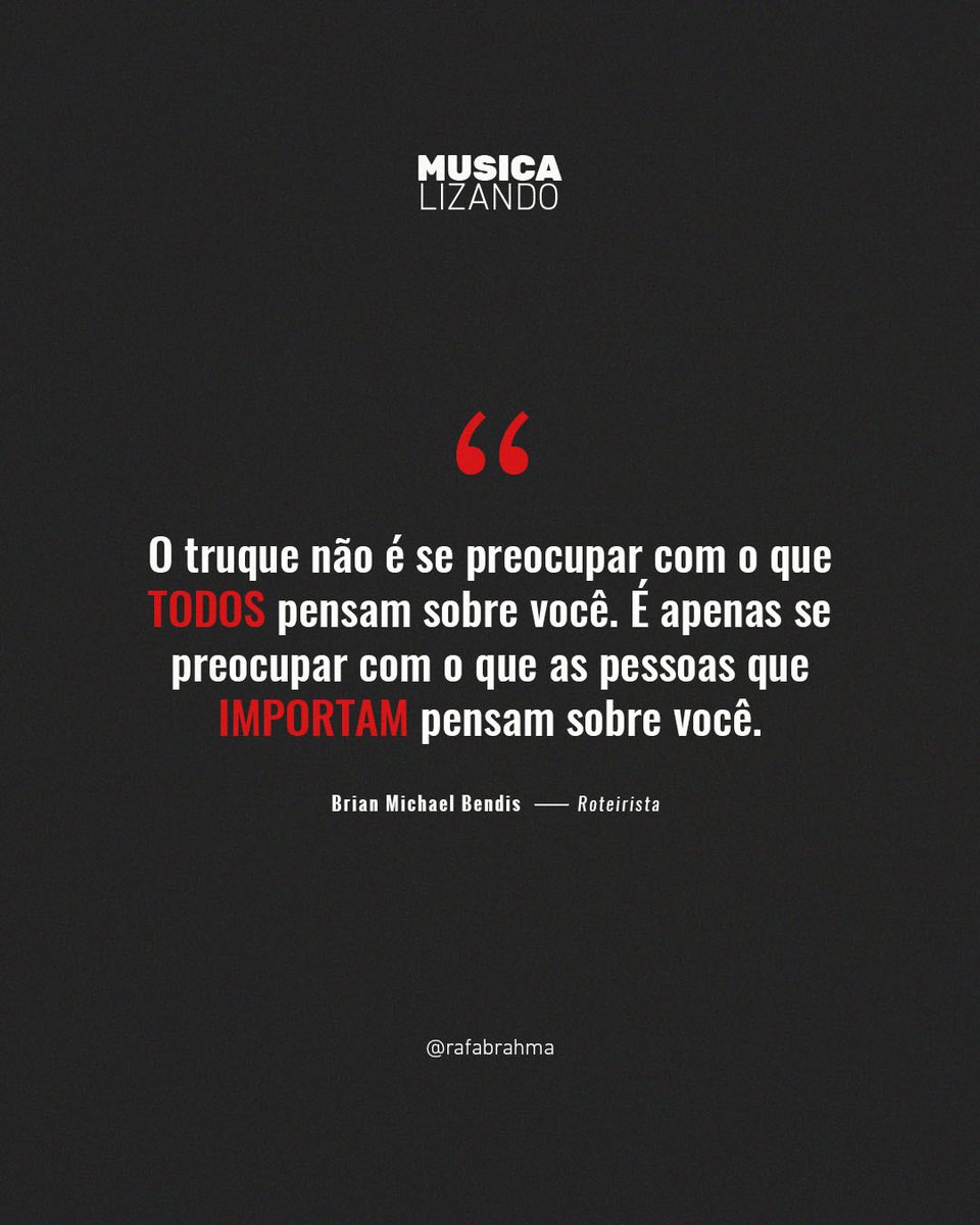Na música, mais vale conquistar e se importar com um pequeno público fiel que permaneça com você do que com um grande número de pessoas que vão se dissipar em um curto período de tempo. ✊🏼🖤 #musicalizando