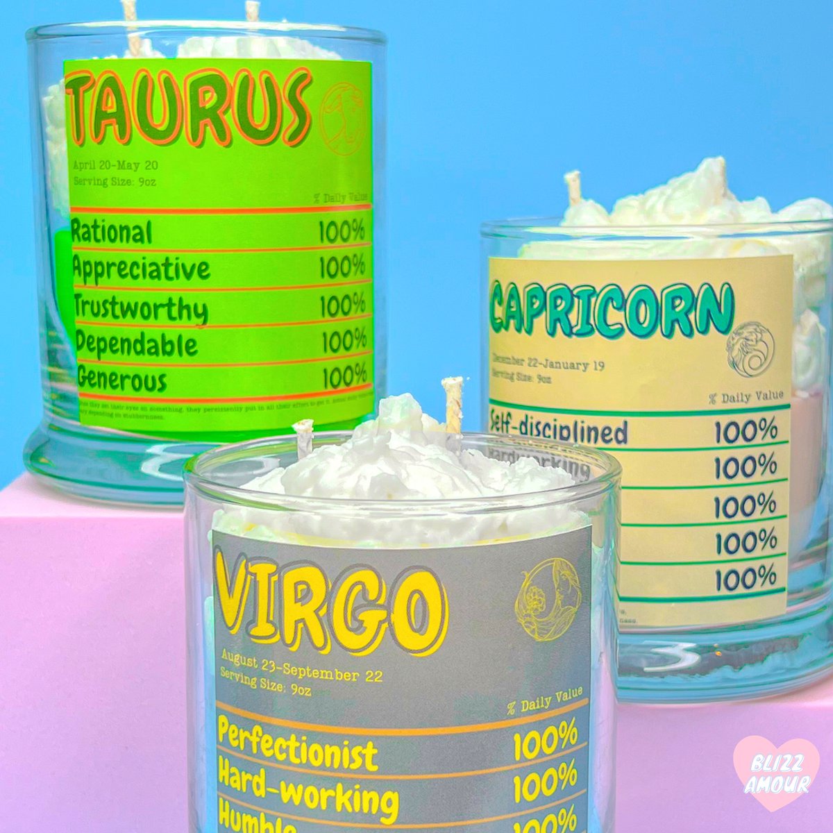 Can we just talk about these candles 🥰💕.  blizzamour.com. Smells just like a birthday cake🎂. 

#horoscope #zodiacsigns #Taurus  #starsigns #candles #smallbusiness #buycandles #Oscars #Oscars2022 #Oscar #beyonce #Capricorns #Virgos #candlemaking #BlackOwnedBusiness