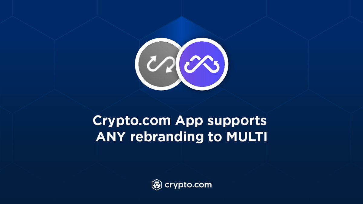 cryptocom's tweet photo. 🔕 In support of the $ANY rebranding to $MULTI, on 30 March at 06:00 UTC, balances of ANY held in the https://t.co/vCNztABJoG App will be automatically converted to MULTI. 

More details here 👉 https://t.co/E2Bz024JKb

@MultichainOrg https://t.co/7ggiiEtPBI