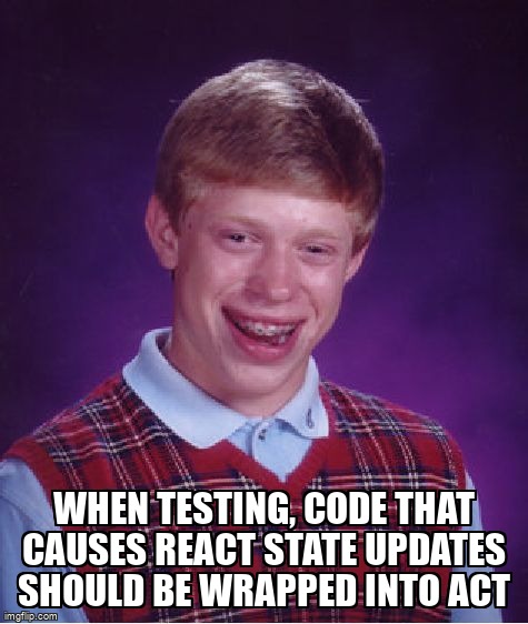 overflow_meme's tweet image. When testing, code that causes React state updates should be wrapped into act stackoverflow.com/questions/5672… #reacttestinglibrary #reactjs