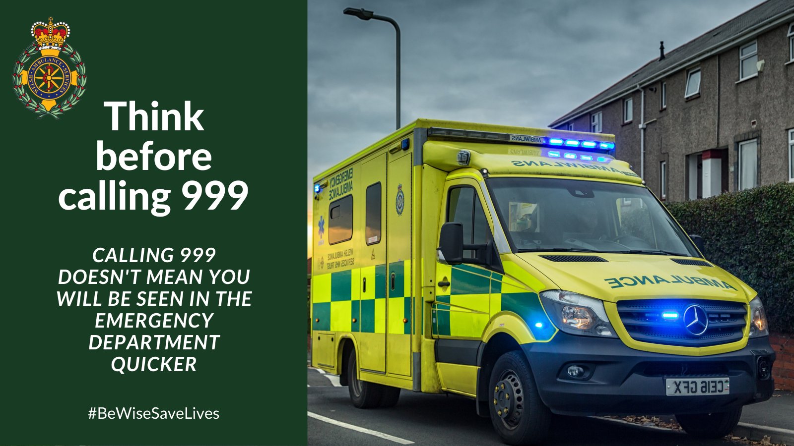 Welsh Ambulance on Twitter "Our 999 service is experiencing high
