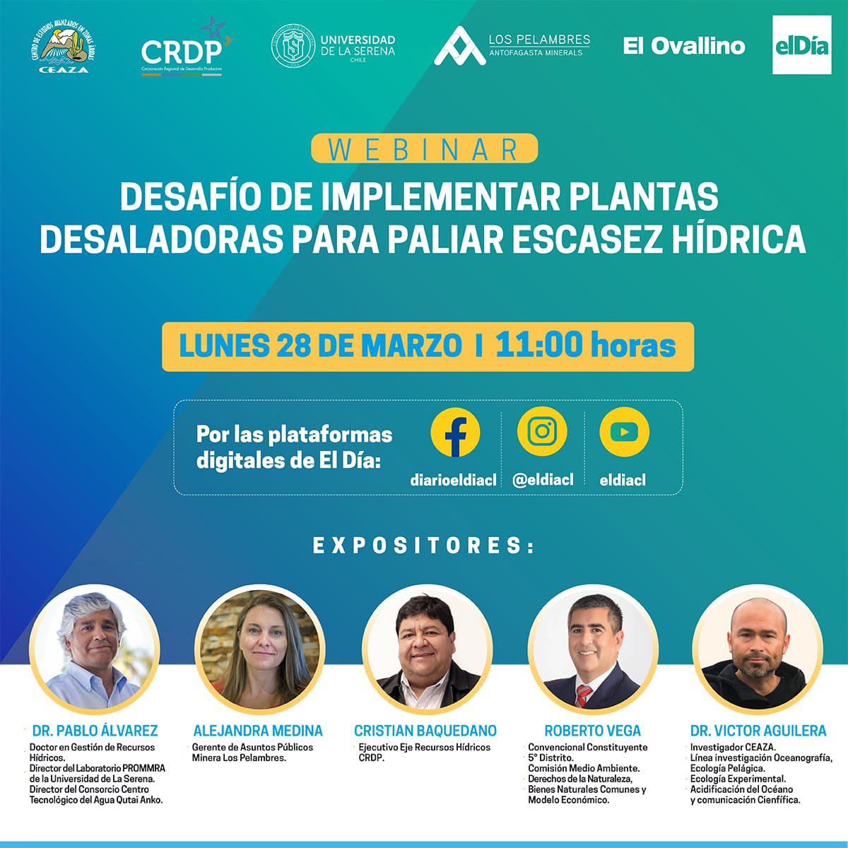 QuitaiAnko's tweet photo. ✅HOY: 11:00 hrs, a través de las plataformas web de @eldia_cl 💧‼️

@userena @PROMMRA @CienciasULS @VipulsOficial https://t.co/FHIv5eMLj9