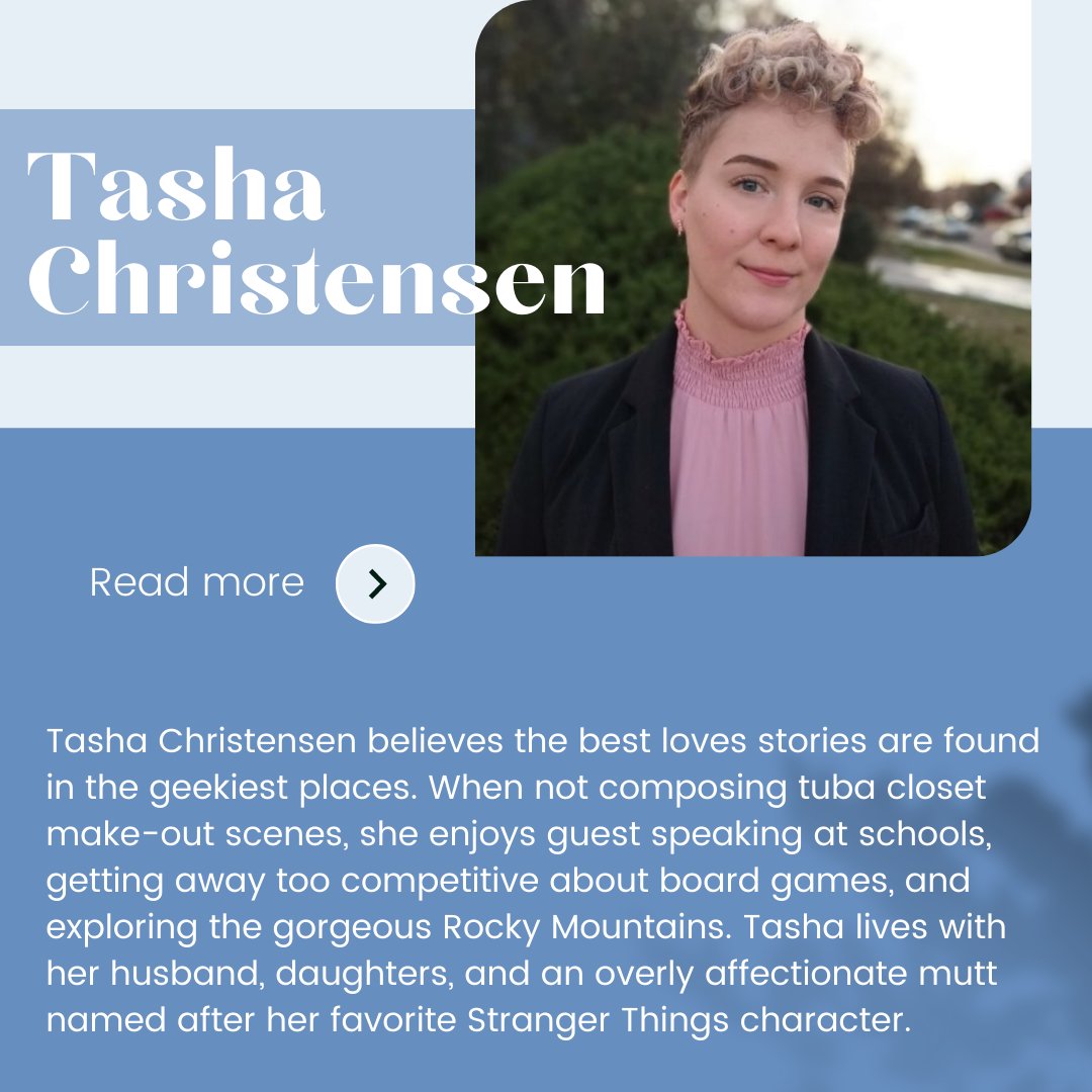 coteenlitconf's tweet photo. Today we’d like to recognize Tasha Christensen (@author_tasha) who will be participating in the CTLC Local Author Panel to discuss writing, books, and more during our conference on April 9th! Swipe to learn about Tasha and her novel As You Were.
.
#tashachristensen  #ctlc2022 https://t.co/4pklZPCVUA
