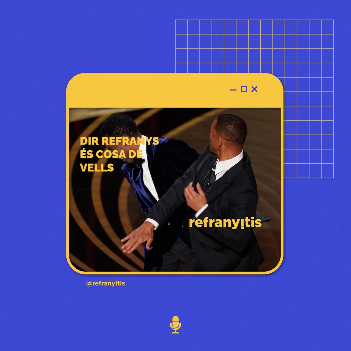 refranyitis's tweet photo. Sempre he sentit que un carxot a temps lleva moltes tonteries.

Però des de Refranyitis condemnem la violència ✌🏻

#refranyitis #refrany #refranys #refran #refranes #catala #podcast #spotify #educacion #idioma #radio #podcasting #podcaster #radioshow #Oscars https://t.co/Mj1W3vGNbD