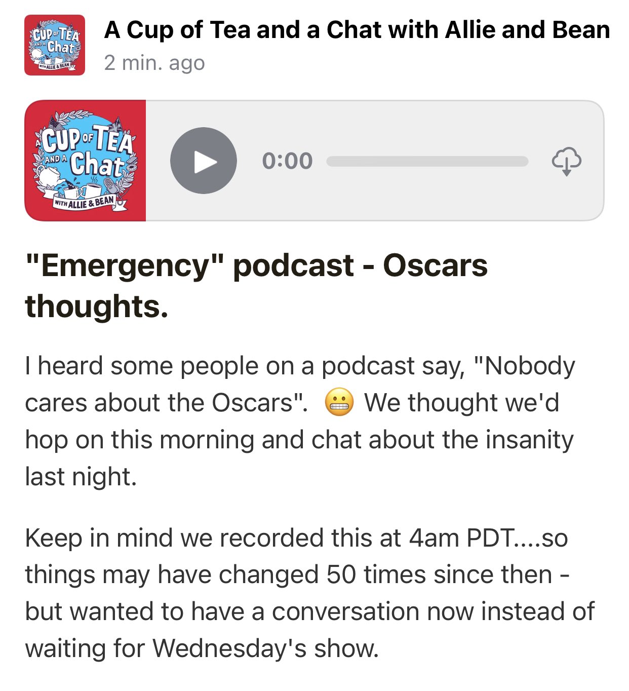 A Cup Of Tea And A Chat Allieandbean Twitter