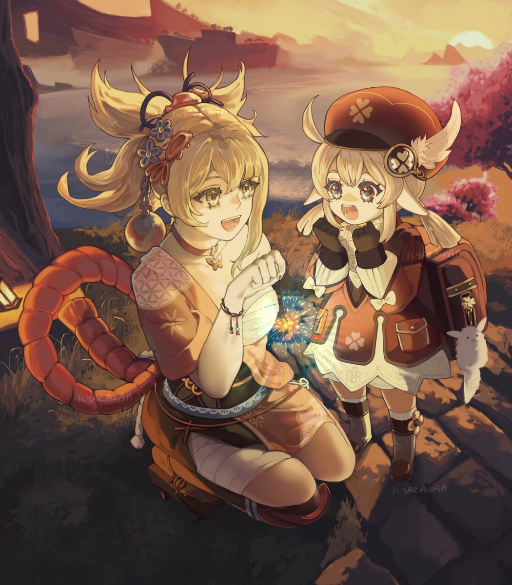 ilyarawan's tweet photo. kaboom 💥  #klee #yoimiya #原神 https://t.co/wRpgZ7eE17