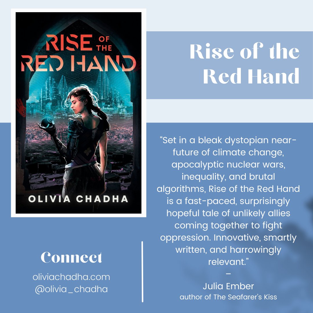 Another special Local Author feature: Olivia Chadha (@oliviachadha) participating in the CTLC Local Author Panel on April 9th! Swipe to learn about Olivia and her novels Balance of Fragile Things &amp; Rise of the Red Hand 📚
.
#oliviachadha #YA #YAnovel #ctlc2022