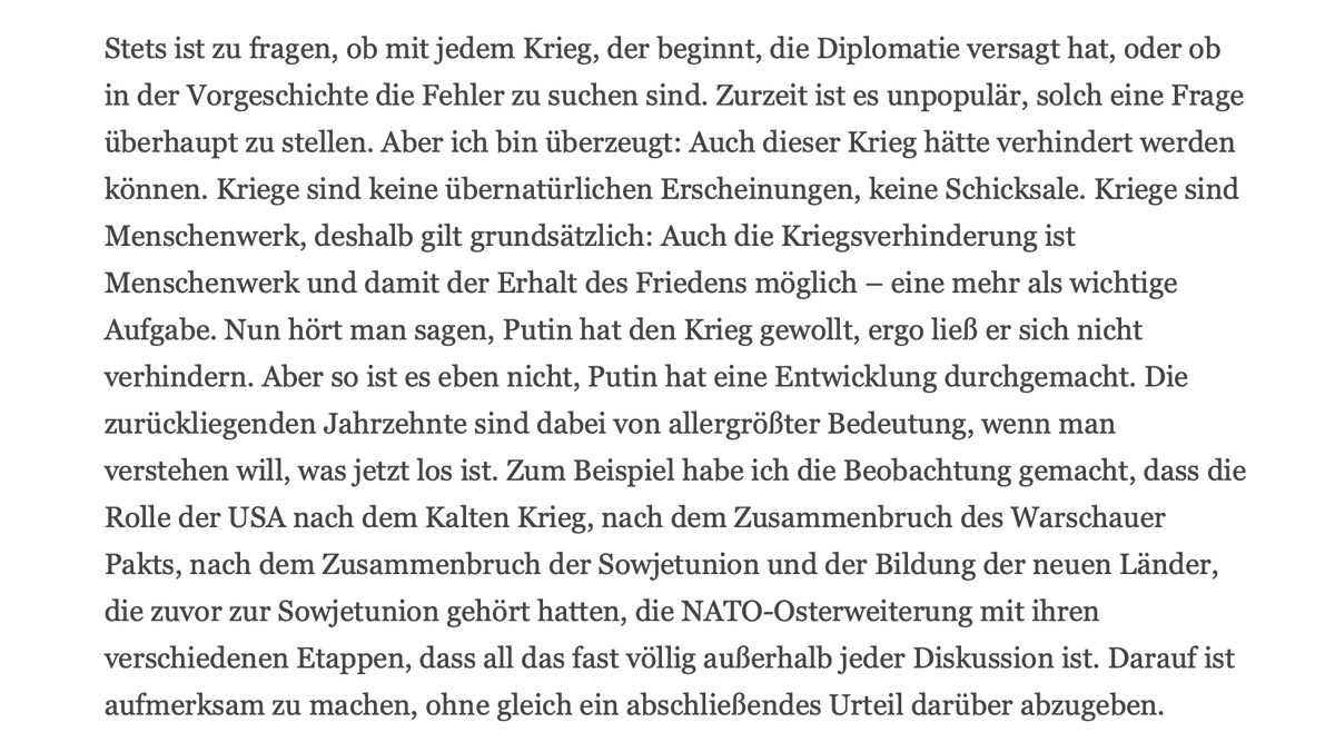 Antimilitarismus ist gerade nicht besonders populär, umso empfehlenswerter finde ich das Interview mit dem Militärhistoriker und Friedensforscher Wolfram Wette. 
#DerAppell

kontextwochenzeitung.de/gesellschaft/5…
