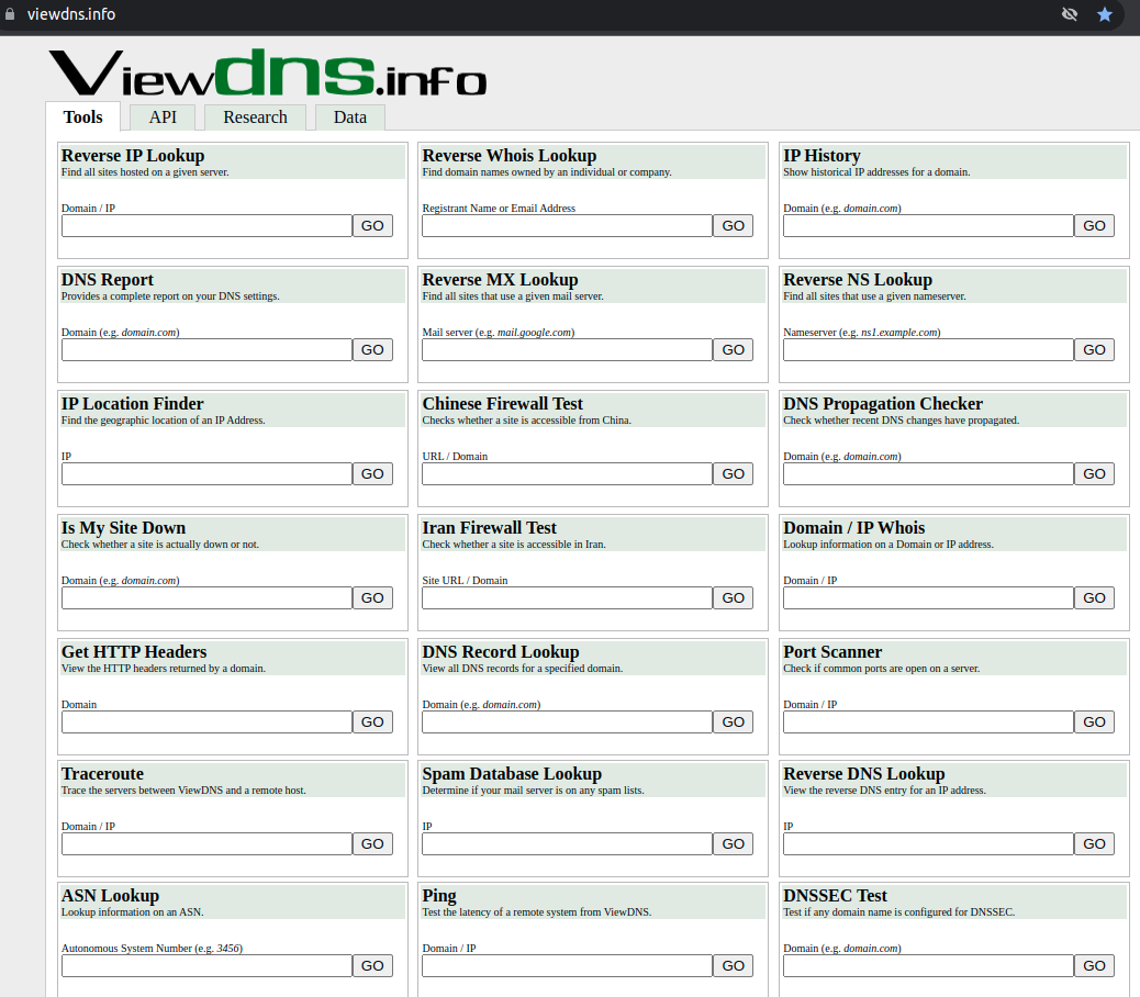 Daily OSINT (@dailyosint) on Twitter photo ViewDNS.info contains lots of free tools for surface web OSINT;
from whois and reverse IP lookup to find domains by email and registrant organization
viewdns.info
<a href="/viewdns/">ViewDNS.info</a>
#OSINT #web #recon #domain #whois #ipaddress ViewDNS.info contains lots of free tools for surface web OSINT;
from whois and reverse IP lookup to find domains by email and registrant organization
viewdns.info
<a href="/viewdns/">ViewDNS.info</a>
#OSINT #web #recon #domain #whois #ipaddress