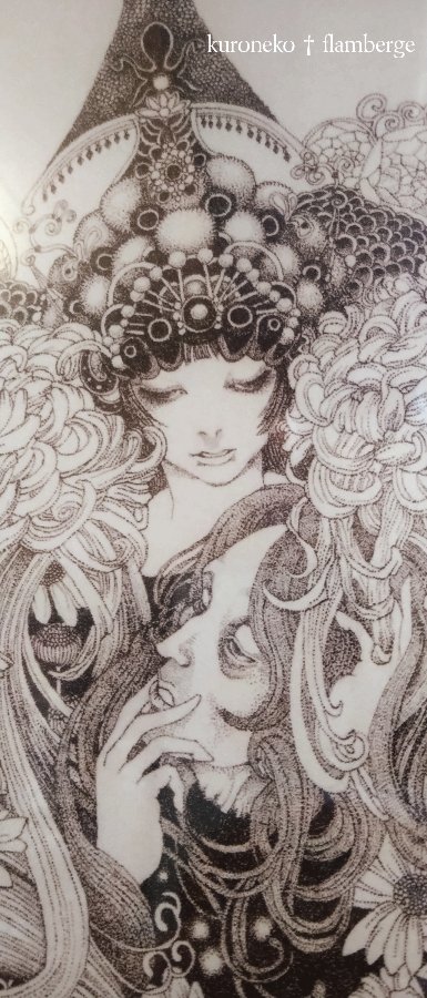 既存の小説や童話をモチーフにしてイラストを描いたことがありました。

1⃣スプーンおばさんをイメージ(2001年)
2⃣サロメ(2004年)
3⃣変身(2005年) 