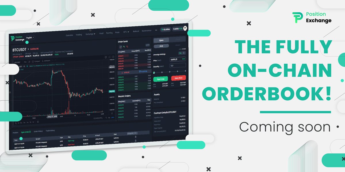 PositionEx's tweet photo. Did you know that Position Exchange Perpetual Trading Protocol runs FULLY ON-CHAIN? 💯

Unlike other Decentralized Trading Protocols that still require a 3rd party system to maintain the Orderbook (DYDX, ApolloX...) 👀

Position Exchange... The Home of True Decentralization 👌 https://t.co/cc9xTxyPAh