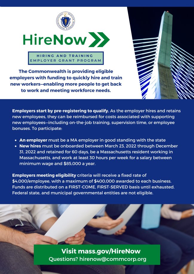 CommCorp_MA's tweet photo. Now Live: $4,000/Employee Program Aims to Boost Hiring with Labor Force Participation Rates Still Lower than Pre-Pandemic https://t.co/TPHAzheDxu #HireNow #CommCorp #LeadtheChange https://t.co/xS5kdJatJh