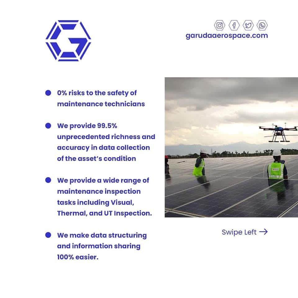 garuda_india's tweet photo. #Drone as a Solution is reinventing solar panel maintenance. Now reduce cleaning costs, increase efficiency and much more with all under your control. Let the drone do the work! https://t.co/kiM2onH9HT