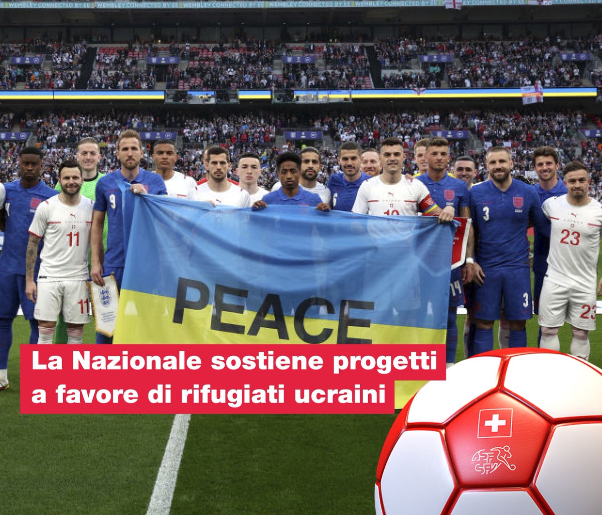 Die Nationalspieler werden sich mit Spenden am SFV-Projekt "together" beteiligen
Les joueurs participeront par des dons pour le projet de l'ASF "together"
I giocatori faranno delle donazioni per il progetto dell'ASF "together"

👉 football.ch