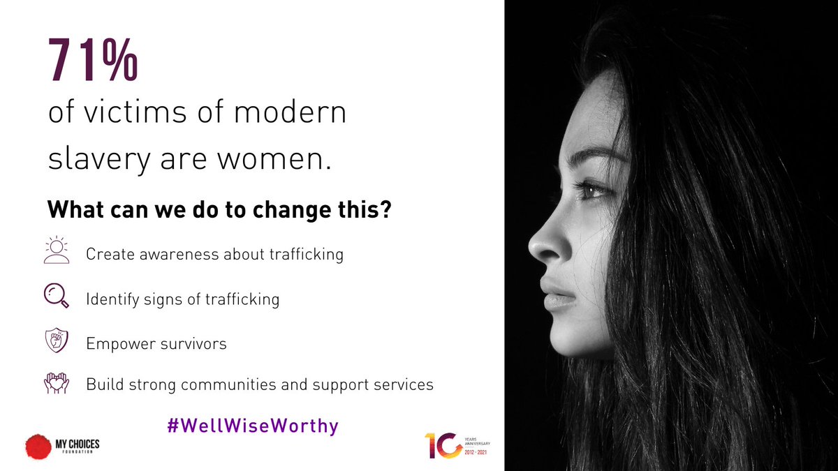 MyChoicesFDN's tweet image. Women's well-being is essential to end modern slavery. Through our Safe Village Program we have created awareness about sex trafficking in India to more than 2.9 million people by providing them w/ tools &amp;amp; knowledge to live life free from abuse &amp;amp; exploitation. #WellWiseWorthy