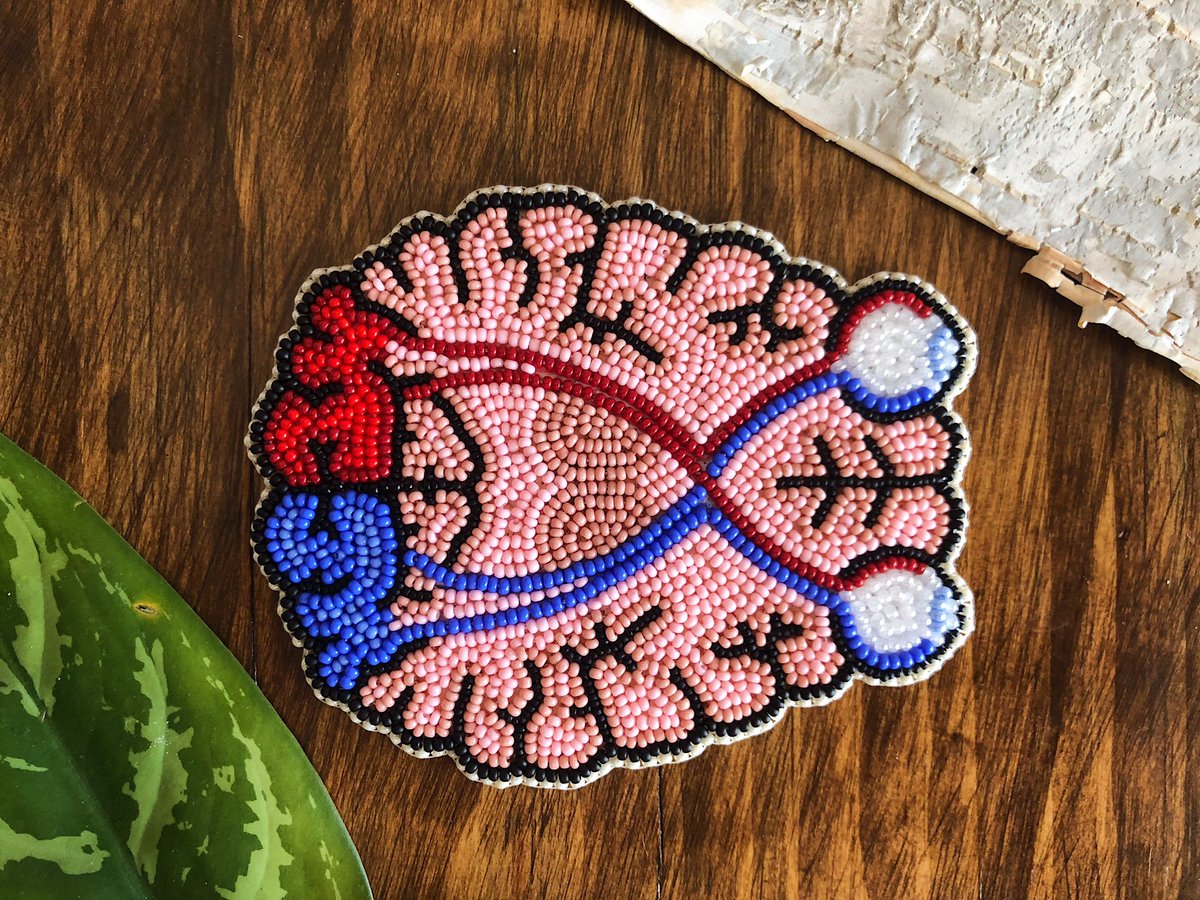 JT_MD2024's tweet photo. Optic tract anyone? 👁⚡️🧠 #Metis #Beadwork https://t.co/dPwhFOv5Z3