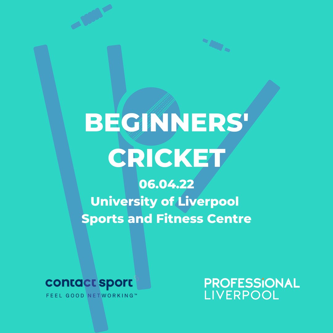 ProLiverpool's tweet photo. Beginners' Cricket in association with @ContactSportLCR - Join us next week for an introduction to cricket. Sign up here:
https://t.co/EvFzUr5gx0
#NetworkingEvents #EventsLiverpool https://t.co/g4iY6XGsqA