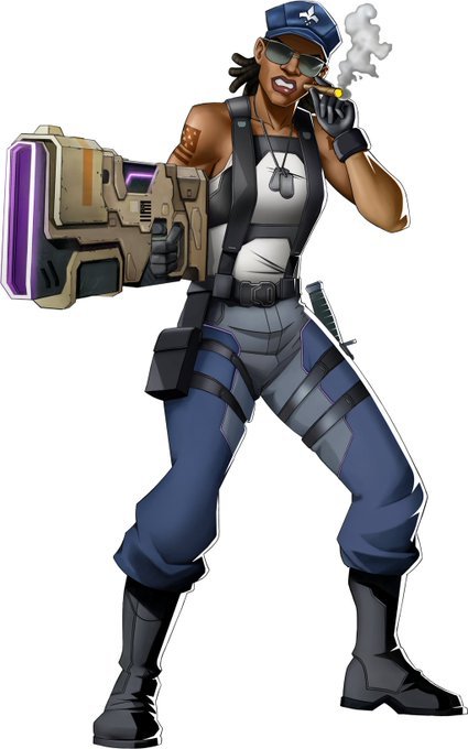 queer_coupleOTD's tweet photo. The queer couple of today are  Friday and Braddock from Agents of Mayhem, they are both lesbians and they're implied to be in a relationship! https://t.co/Uq5nsCcK8J