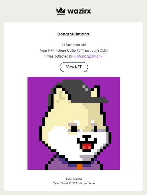 DogeCutiesNFT's tweet photo. Thanks @imvvk Welcome to #DogeGang https://t.co/CfFviG1cmt