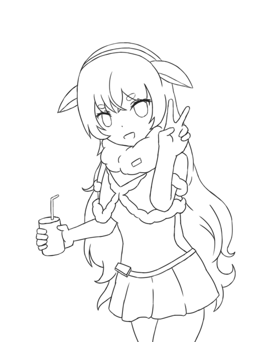 ここまで描いて力尽きた…
あと色塗るだけなのに(色塗るだけじゃすまない) 