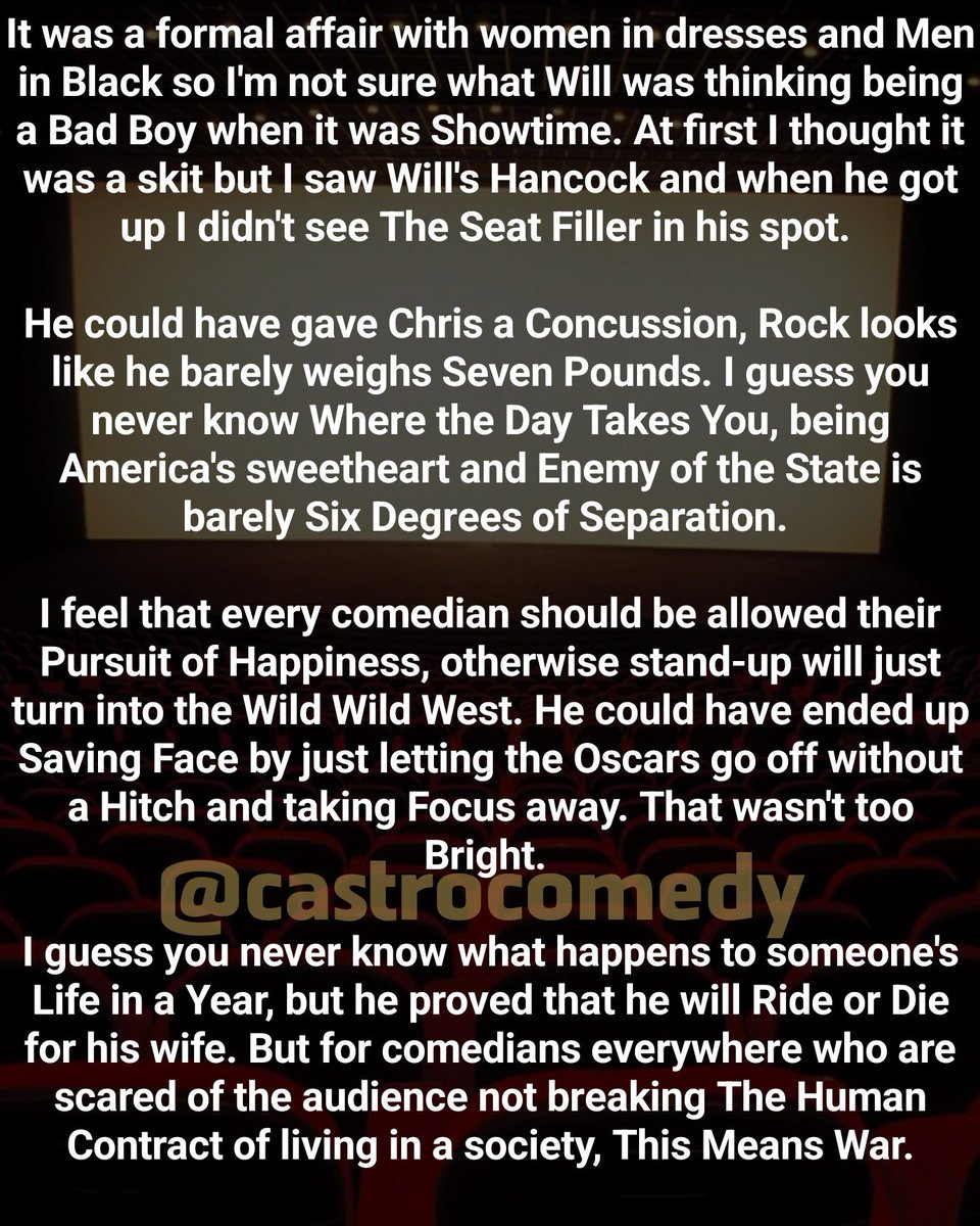 djcynot's tweet photo. My take on the Will Smith Chris Rock #Oscars incident: https://t.co/0twCeSIsxF