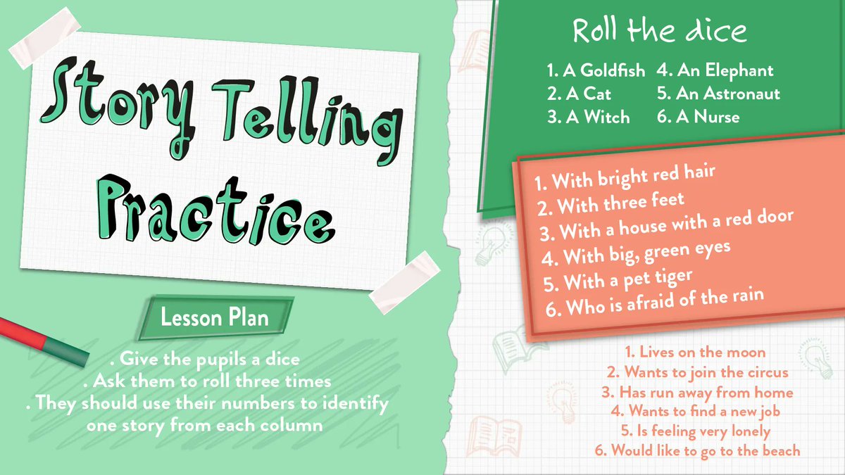 PentagonPlayUK's tweet photo. Do you need a warm-up activity for your #class this week? Why not try this one? This #starteractivity is perfect for the beginning of an #Englishlesson and is sure to get your pupils engaged with their #creativity! Give it a go and let us know what stories they come up with! https://t.co/oVr7GSqNNo