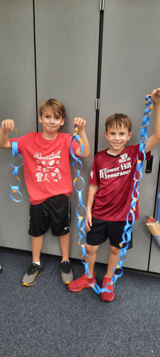 PCS_ElemMath's tweet photo. Real-world math in action at Seminole Elementary! These 2nd graders practiced measurement skills in the Paper Chain #STEM challenge as they design (&amp; redesigned!) to make the longest chain w/ only 1 piece of paper.

#PCSstem @PCS_ElemSTEM https://t.co/XJq1OzXQJV
