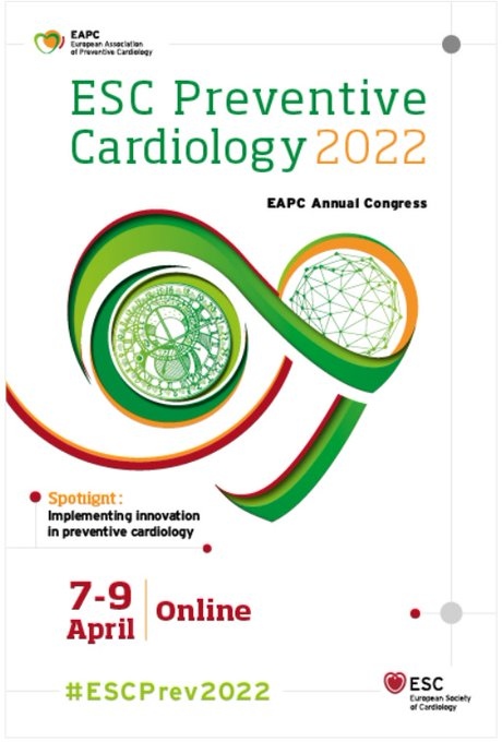 Elad_md's tweet photo. 🚀#ESCPrev2022 is approaching! 7-9th April. 
The program is packed with some great #cvprevention science 
 🚩Make sure to attend poster session 1- Primary Care and Risk Factor Management, which I'll be chairing
 @escardio @EAPCPresident @MichaelPapadak2 https://t.co/beuY7E5jbR