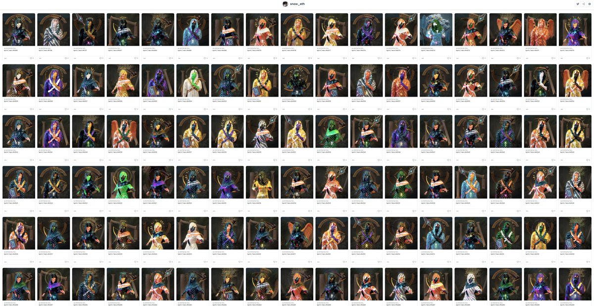 snow_nft's tweet photo. All my 158 @LeAnimeArt Heros got revealed. 

@toomuchlag you absolute goat ❤️ can't wait for the LAB to open. https://t.co/XoujXENblq