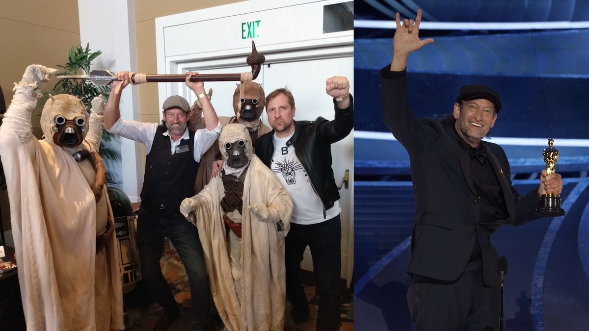 StarWarsNewsNet's tweet photo. Troy Kotsur, Who Invented the Tusken Raiders' Sign Language, Won Best Supporting Actor at the #Oscars - #StarWars #TheBookOfBobaFett #TheMandalorian #TroyKotsur - https://t.co/QFdTqTR7Zg - Star Wars News Net https://t.co/NRVavNboFj
