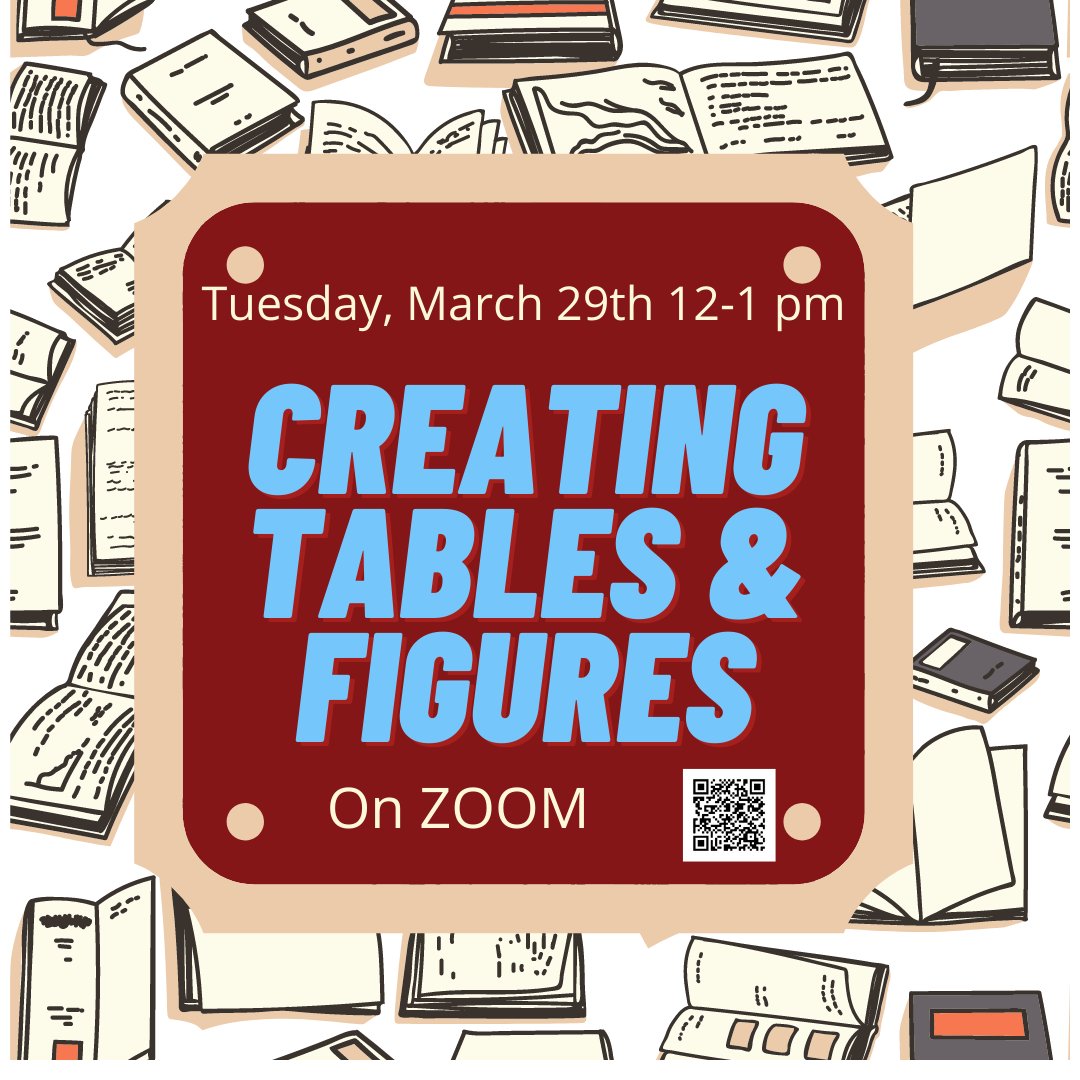 ouwrites's tweet image. These workshops (3/29 via Zoom and 4/1 in person) will talk about how to create tables and figures to use in your writing. We’ll look at different kinds of tables and figures, and what these constructions can do for your papers.