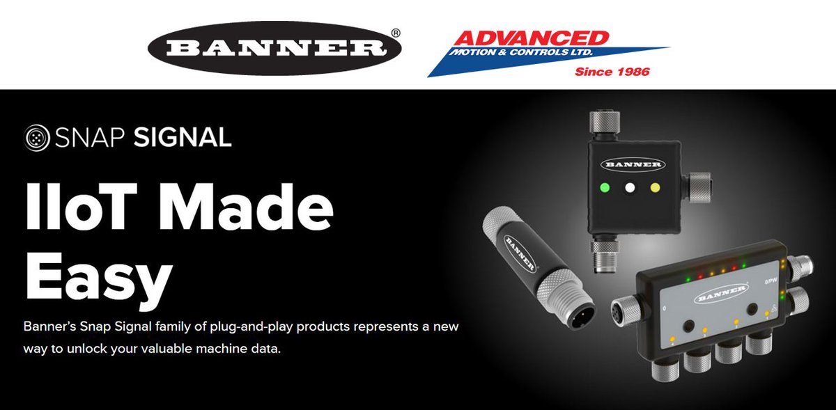 AdvancedMotion's tweet image. Snap Signal is an easily deployable, complete portfolio of modular IIoT hardware and software that delivers actionable machine data from across your factory. Learn more from @AdvancedMotion  1-800-461-5679. #SnapSignal
youtu.be/51VorwAAtRc
advancedmotion.com/banner-enginee…
