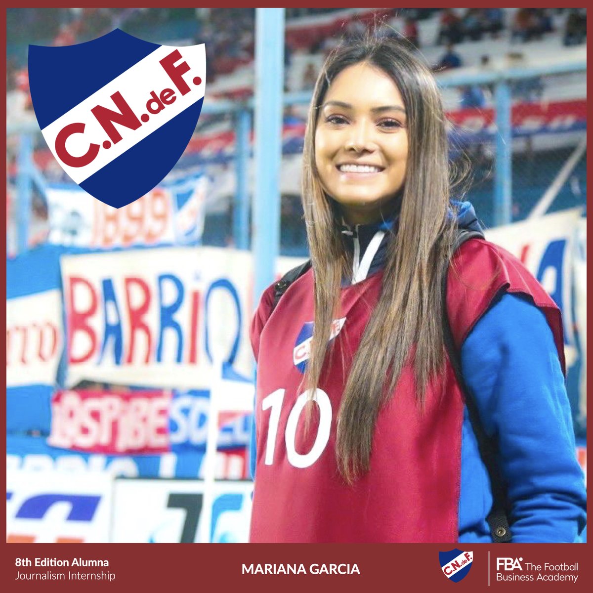 TheFBA's tweet photo. #MyInternshipAt…@Nacional 🇺🇾 with 8️⃣th Edition Alumna,@marianamgm209 🇧🇴.

Read about Mariana's Internship experience ➡️ https://t.co/H4SLVklLca

#LetsBuildTheFutureofFootballTogether #TheFBA #ClubNacional #Nacional #Internship #CopaLibertadores #WomeninFootball https://t.co/dMRs60v16V
