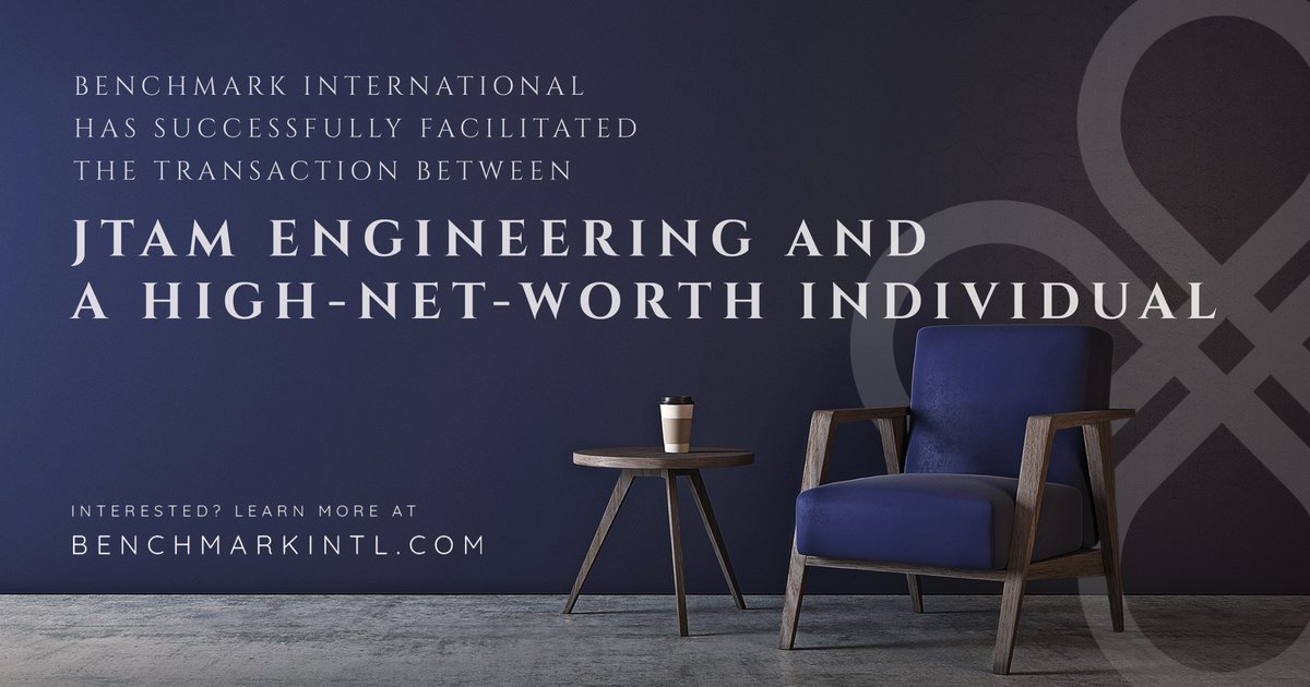 benchmarkgroup's tweet photo. Benchmark International Successfully Facilitated the Transaction Between JTAM Engineering and a High-Net-Worth Individual
https://t.co/20TEndK60w
#Dealcompletion #MandA #Growingabusiness #Highnetworth #Engineering #Sellersmarket https://t.co/75ICEWsqkA