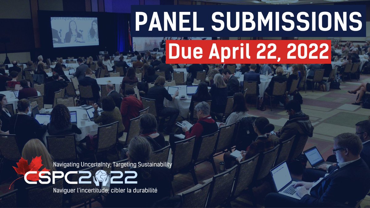 sciencepolicy's tweet photo. REMINDER: Our new deadline for #CSPC2022 panel submissions is April 22nd, 2022. 

Need some inspiration for your submission, check out our themes and topics: https://t.co/dqc9fGaGyh 

#SciPol #CdnSciPol https://t.co/EDR9GUhthg